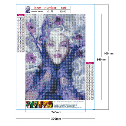 Beautiful Woman - Full Round Drill Diamond Painting 30*40CM