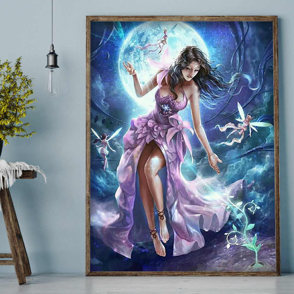 Beautiful Woman - Full Round Drill Diamond Painting 30*40CM