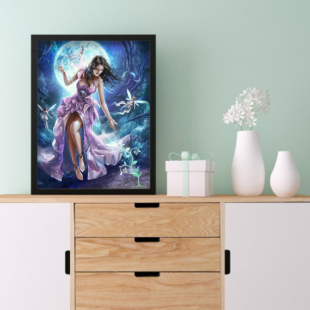 Beautiful Woman - Full Round Drill Diamond Painting 30*40CM