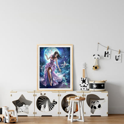 Beautiful Woman - Full Round Drill Diamond Painting 30*40CM