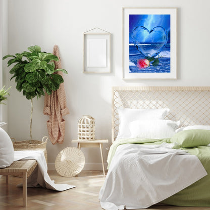 Heart Rose - Full Round Drill Diamond Painting 30*40CM