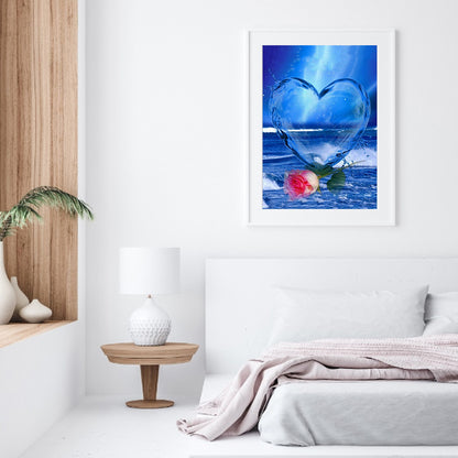 Heart Rose - Full Round Drill Diamond Painting 30*40CM