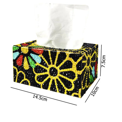 5D DIY Diamond Painting Square Tissue Box Kit Handmade Art Tissue Dispenser