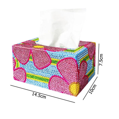 5D DIY Diamond Painting Square Tissue Box Kit Handmade Art Tissue Dispenser