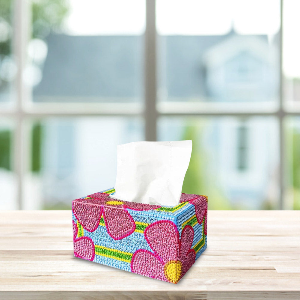 5D DIY Diamond Painting Square Tissue Box Kit Handmade Art Tissue Dispenser