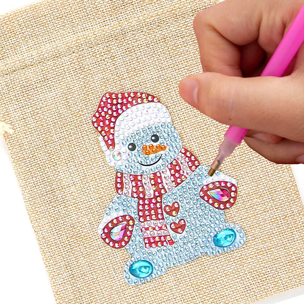 Mosaic Handmade Drawstring Christmas Candy Bag DIY Diamond Painting Kit