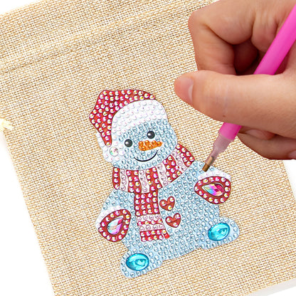 Mosaic Handmade Drawstring Christmas Candy Bag DIY Diamond Painting Kit