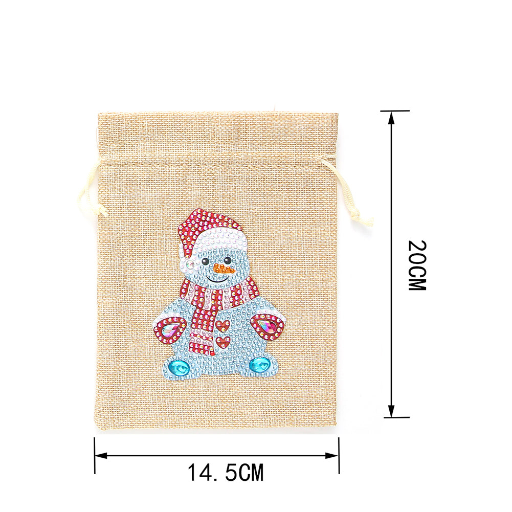 Mosaic Handmade Drawstring Christmas Candy Bag DIY Diamond Painting Kit