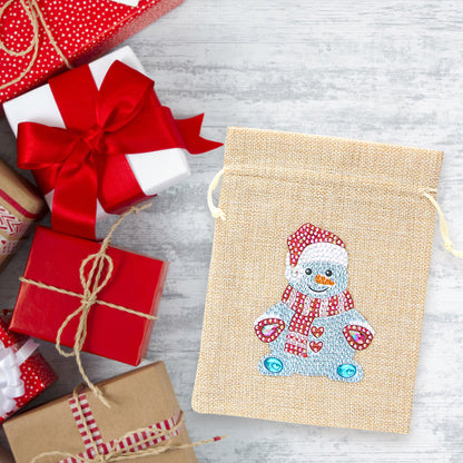 Mosaic Handmade Drawstring Christmas Candy Bag DIY Diamond Painting Kit