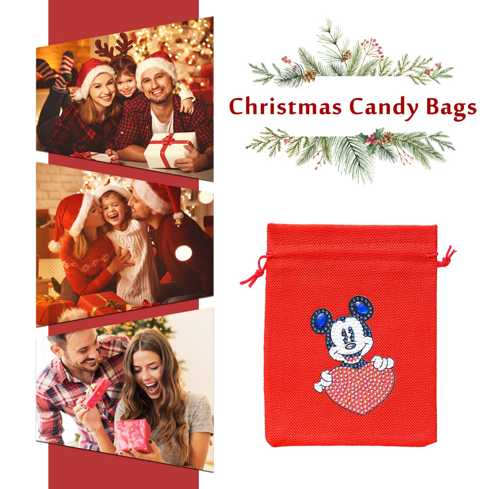 Mosaic Handmade Drawstring Christmas Candy Bag DIY Diamond Painting Kit