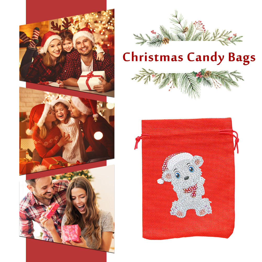 Mosaic Handmade Drawstring Christmas Candy Bag DIY Diamond Painting Kit