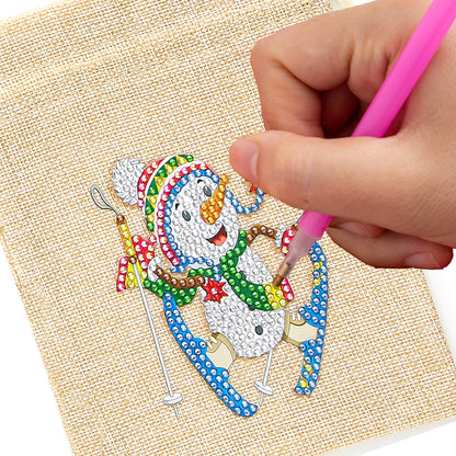 Mosaic Handmade Drawstring Christmas Candy Bag DIY Diamond Painting Kit