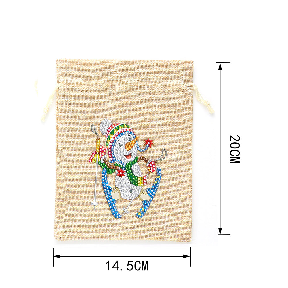 Mosaic Handmade Drawstring Christmas Candy Bag DIY Diamond Painting Kit