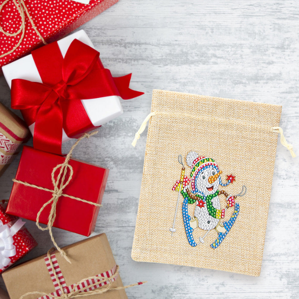 Mosaic Handmade Drawstring Christmas Candy Bag DIY Diamond Painting Kit