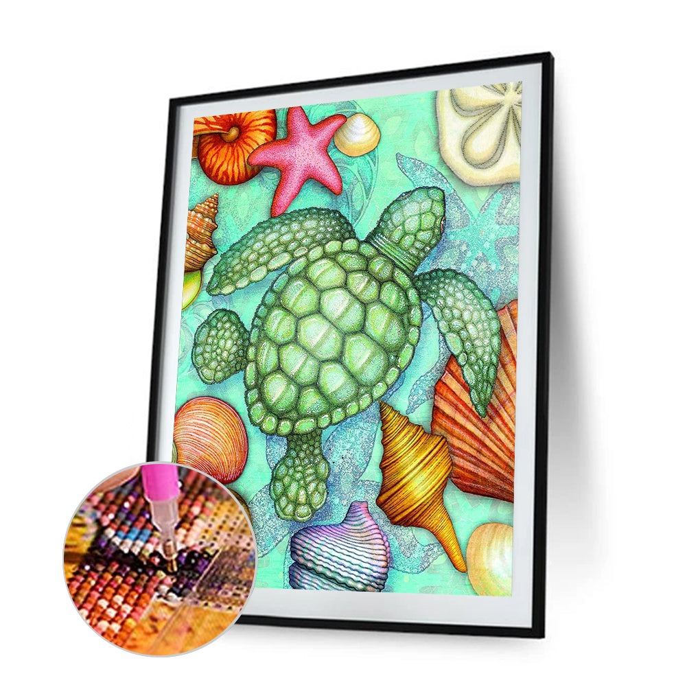Sea Turtle - Full Round Drill Diamond Painting 30*40CM