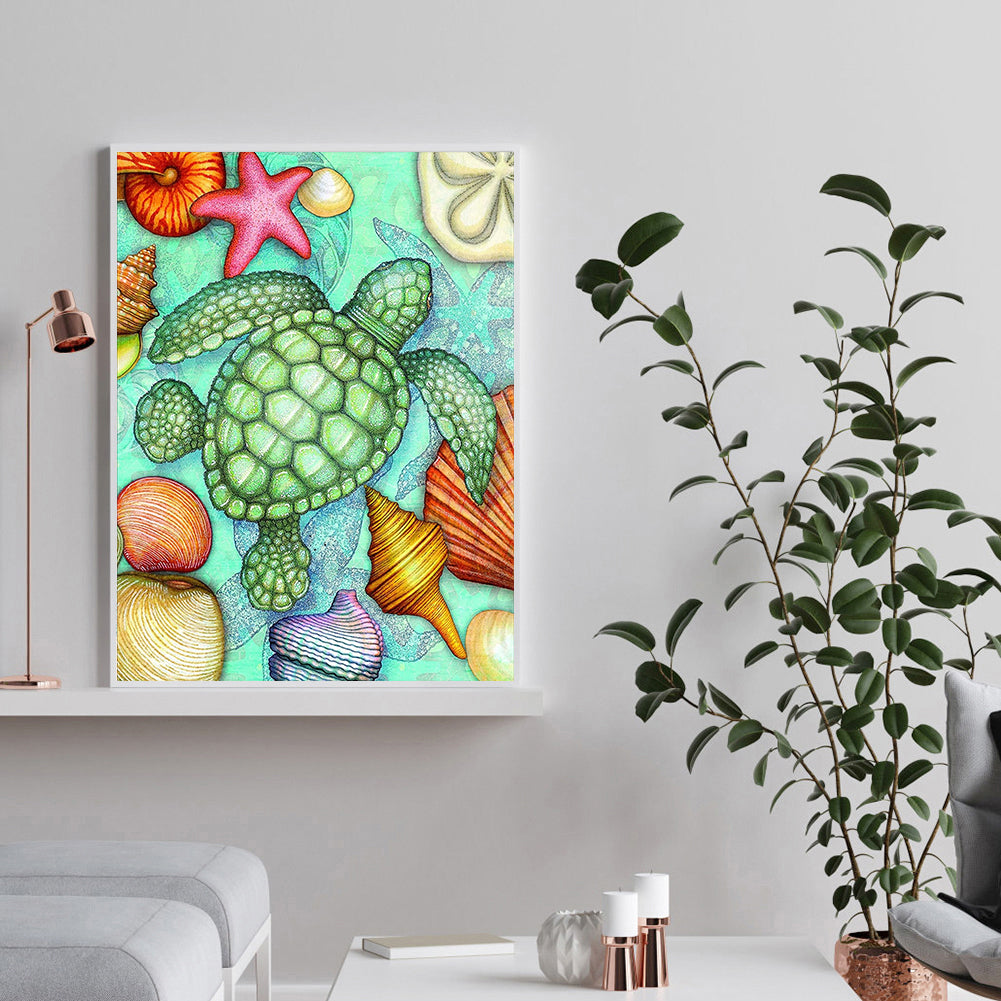 Sea Turtle - Full Round Drill Diamond Painting 30*40CM