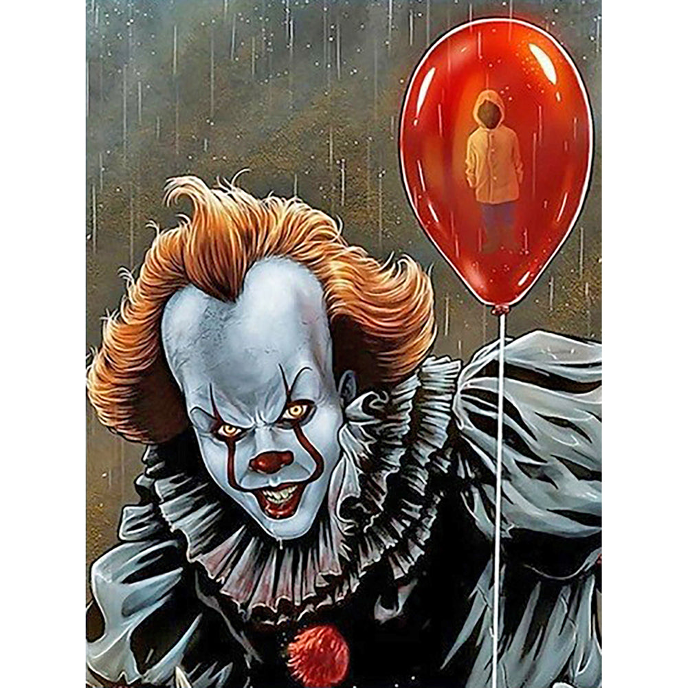 Horror Clown - Full Round Drill Diamond Painting 30*40CM