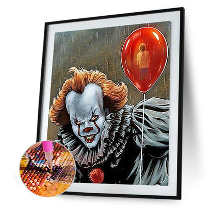 Horror Clown - Full Round Drill Diamond Painting 30*40CM