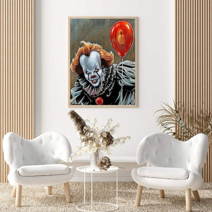 Horror Clown - Full Round Drill Diamond Painting 30*40CM