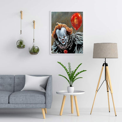 Horror Clown - Full Round Drill Diamond Painting 30*40CM