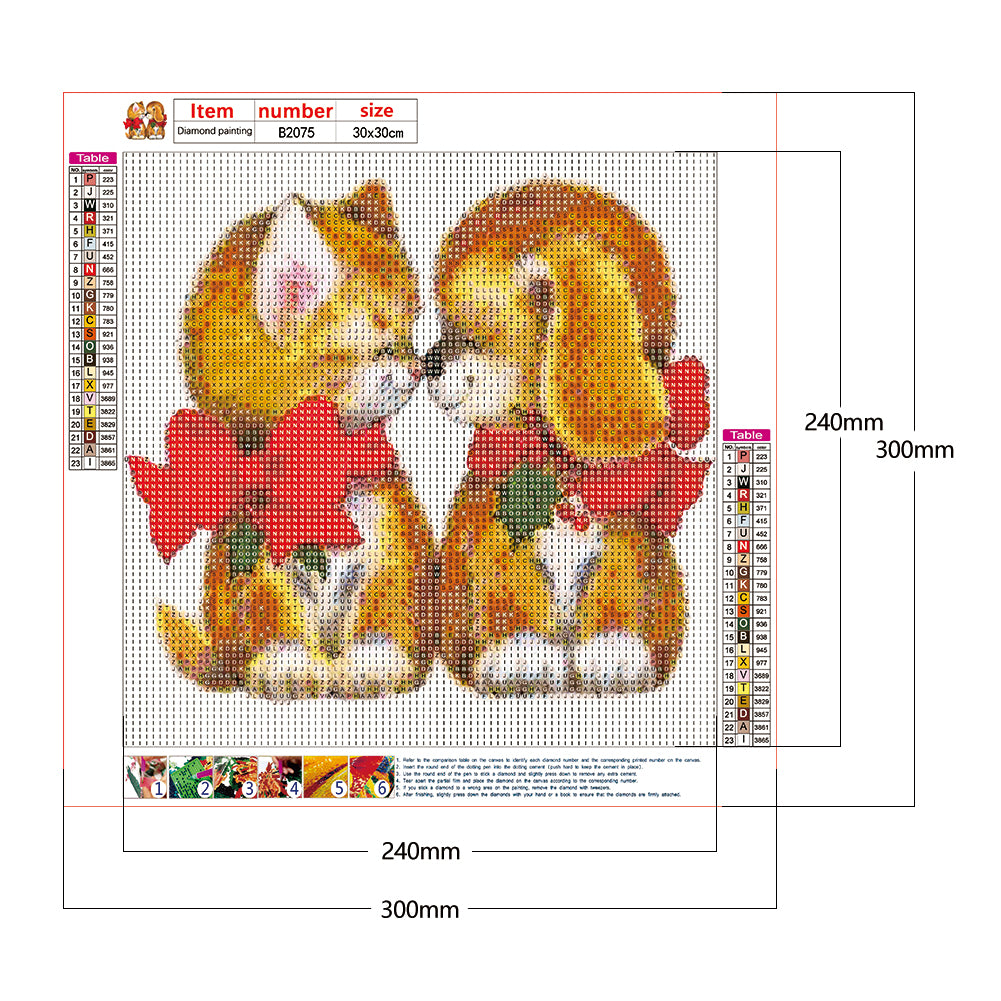 Dog - Full Round Drill Diamond Painting 30*30CM