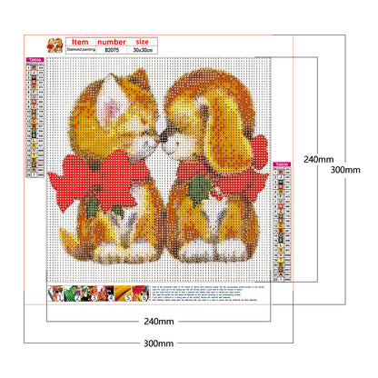 Dog - Full Round Drill Diamond Painting 30*30CM