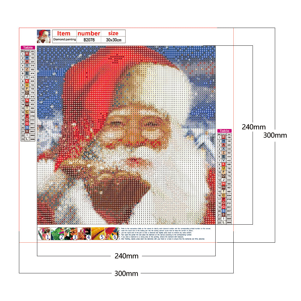 Santa Claus - Full Round Drill Diamond Painting 30*30CM