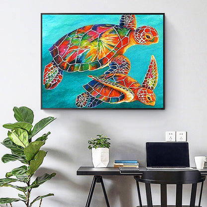 Turtle - Full Round Drill Diamond Painting 40*30CM