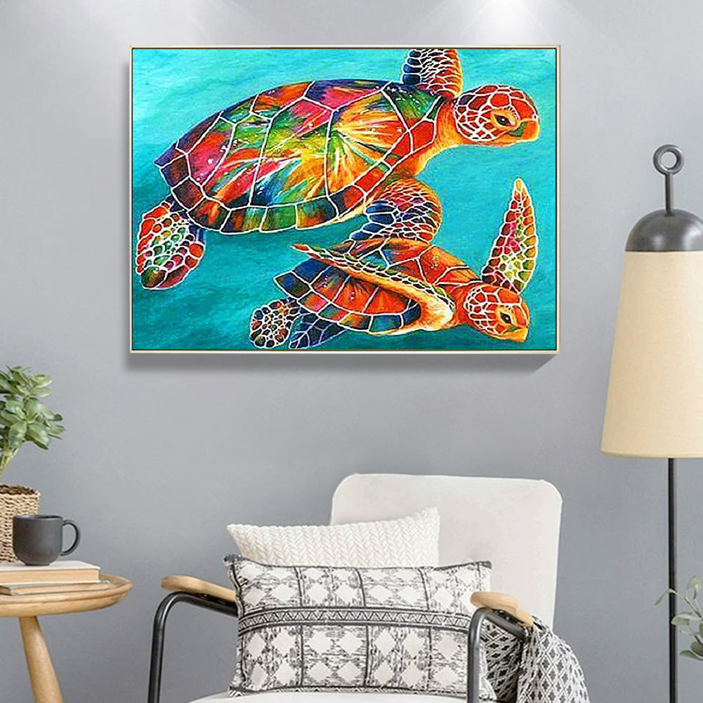 Turtle - Full Round Drill Diamond Painting 40*30CM