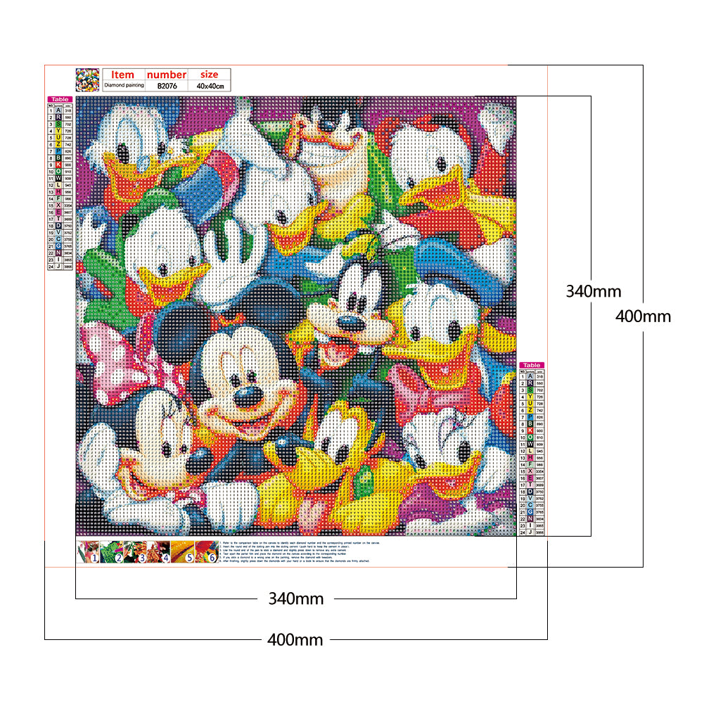 Mouse Duck - Full Round Drill Diamond Painting 40*40CM