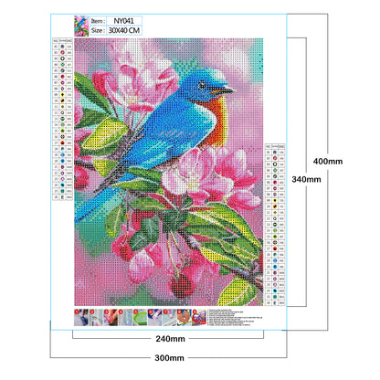 Bird - Full Round Drill Diamond Painting 30*40CM