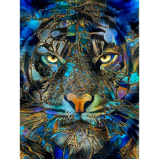 Blue Tiger - Full Round Drill Diamond Painting 30*40CM