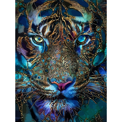 Blue Tiger - Full Round Drill Diamond Painting 30*40CM