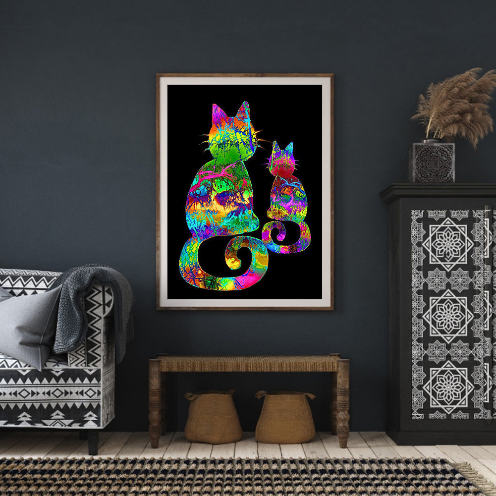 Cat - Full Round Drill Diamond Painting 30*40CM