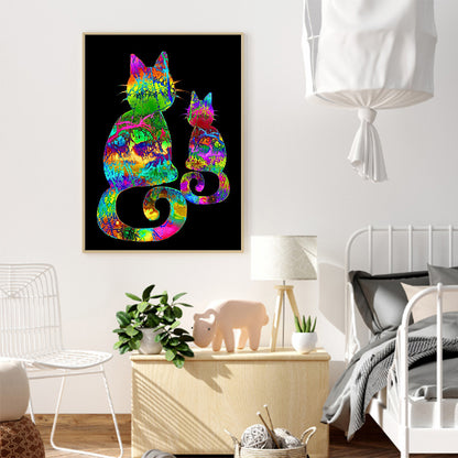 Cat - Full Round Drill Diamond Painting 30*40CM