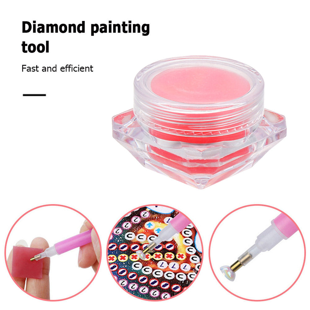 Diamond Painting Kit Glue Clay with Storage Box Point Drill Beads Pen Mud