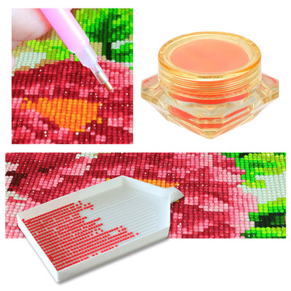 Diamond Painting Kit Glue Clay with Storage Box Point Drill Beads Pen Mud