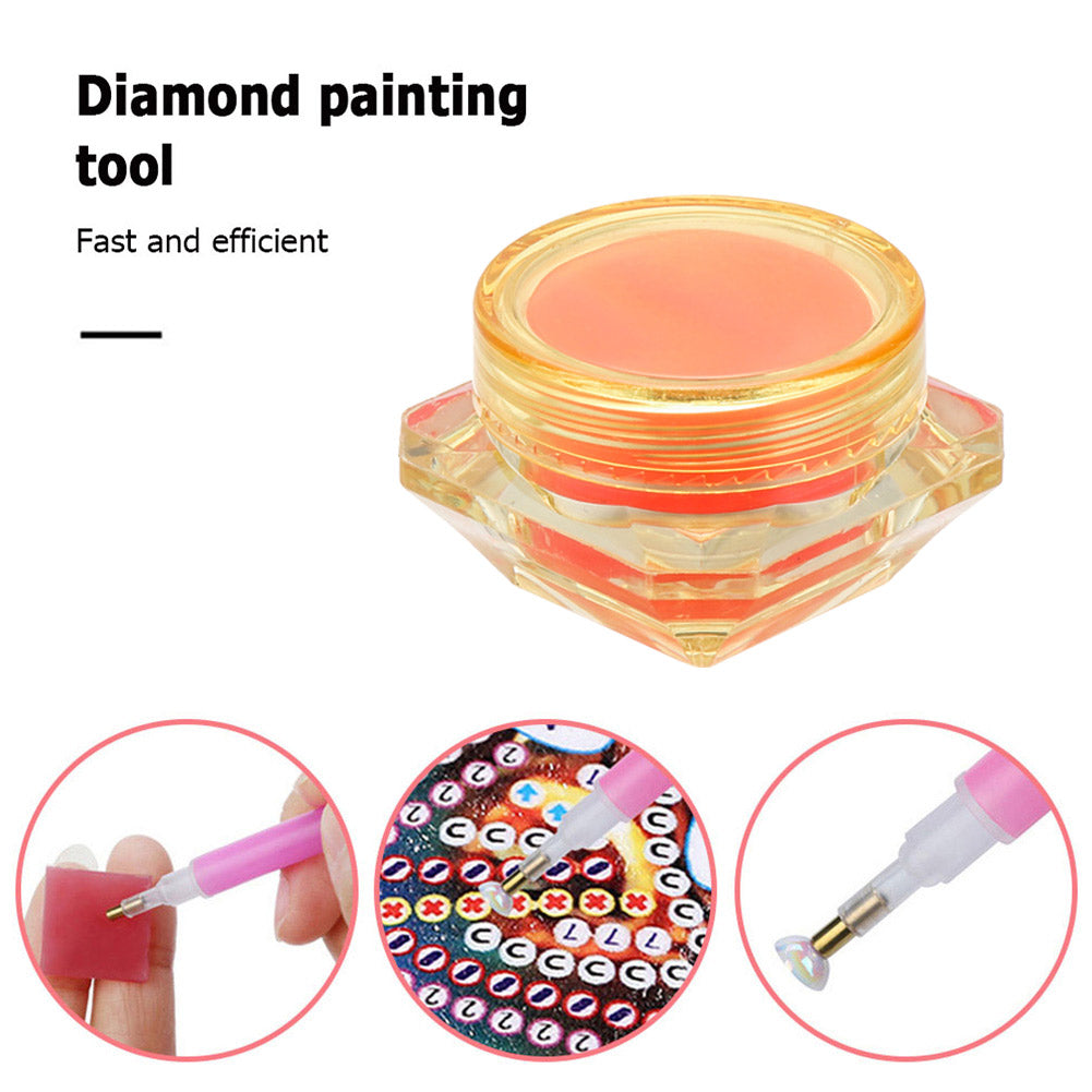 Diamond Painting Kit Glue Clay with Storage Box Point Drill Beads Pen Mud