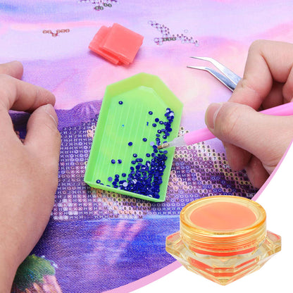 Diamond Painting Kit Glue Clay with Storage Box Point Drill Beads Pen Mud