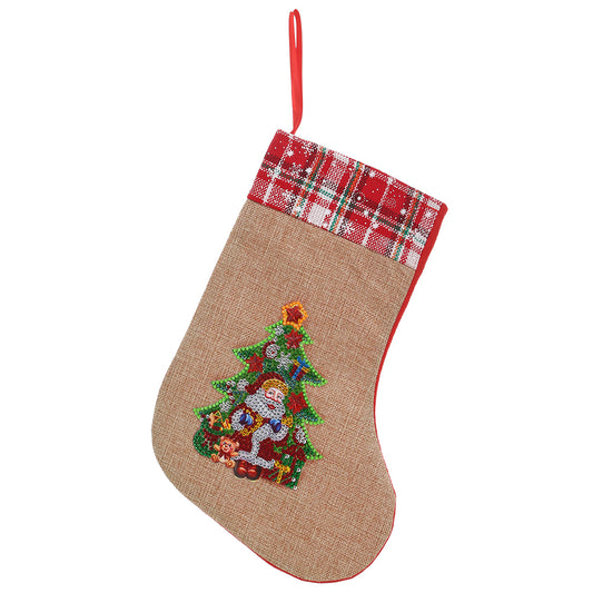 Christmas Drill Diamond Painting Socks Gifts Candy Stocking Goodie Filler