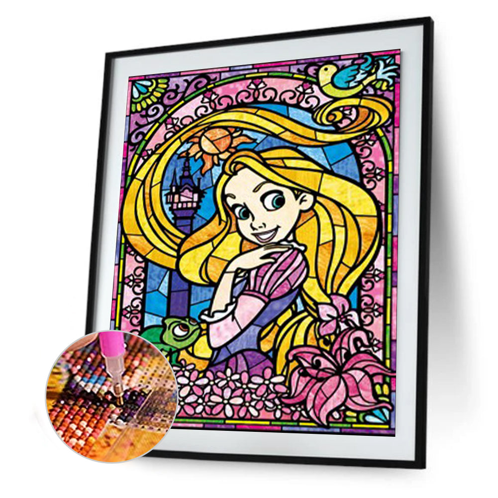 Glass Cartoon - Full Round Drill Diamond Painting 30*40CM