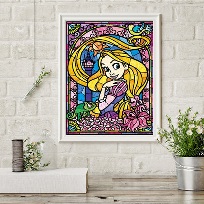 Glass Cartoon - Full Round Drill Diamond Painting 30*40CM