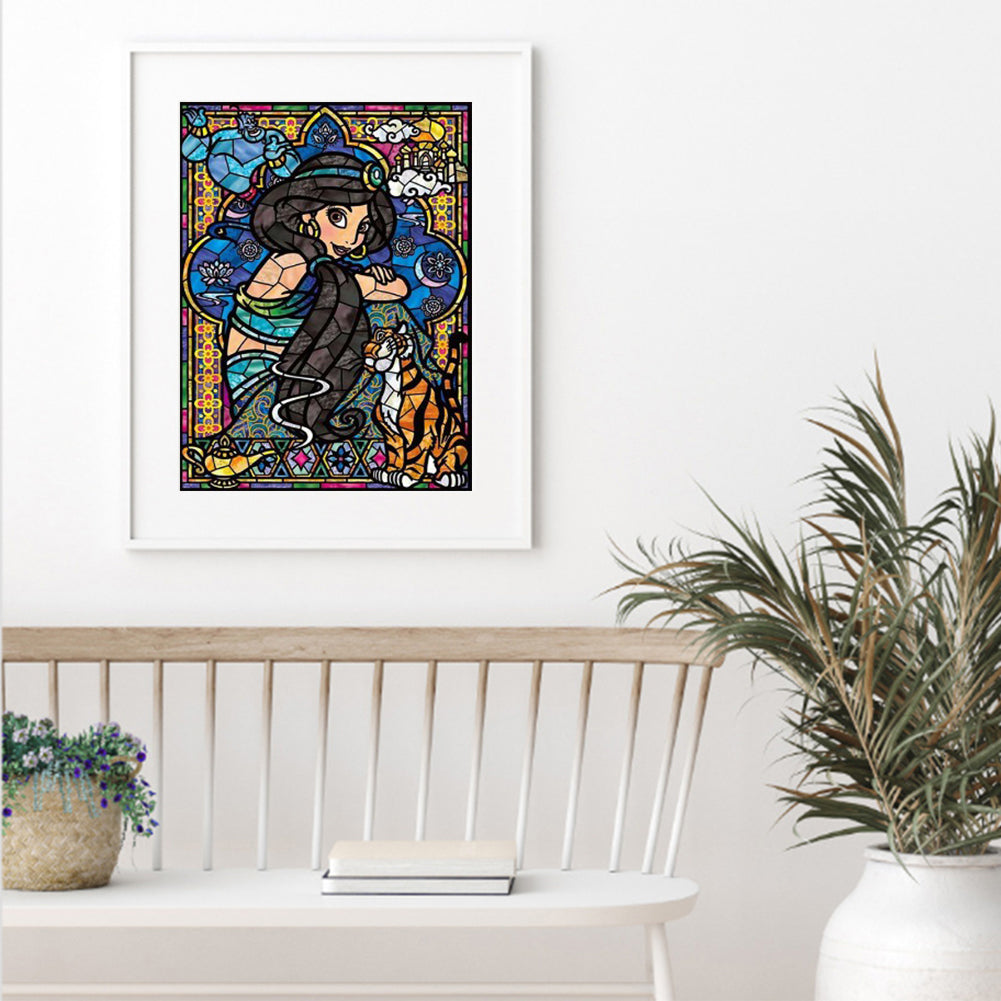 Glass Cartoon - Full Round Drill Diamond Painting 30*40CM