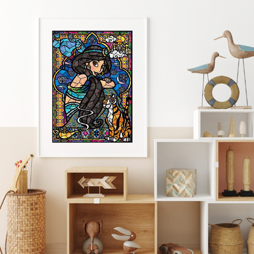 Glass Cartoon - Full Round Drill Diamond Painting 30*40CM