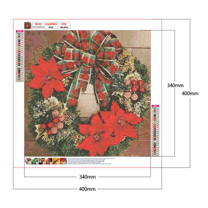 Christmas Wreath - Full Round Drill Diamond Painting 40*40CM