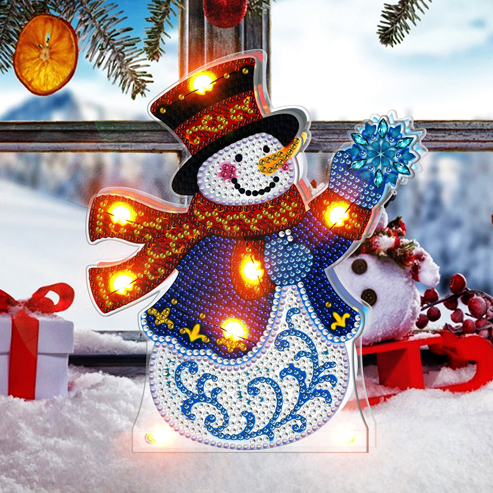 DIY Diamond Painting LED Christmas Light Double-side Drill Night Lamp Decor