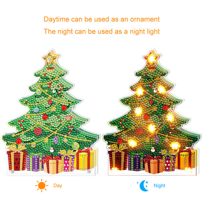 DIY Diamond Painting LED Christmas Light Double-side Drill Night Lamp Decor