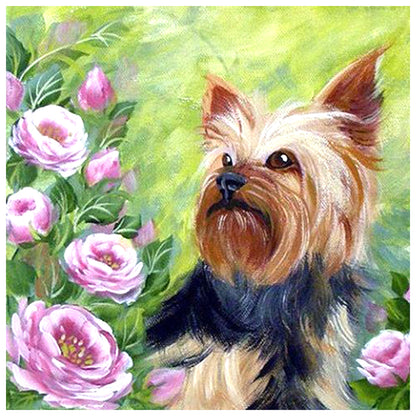 Dog - Full Round Drill Diamond Painting 30*30CM