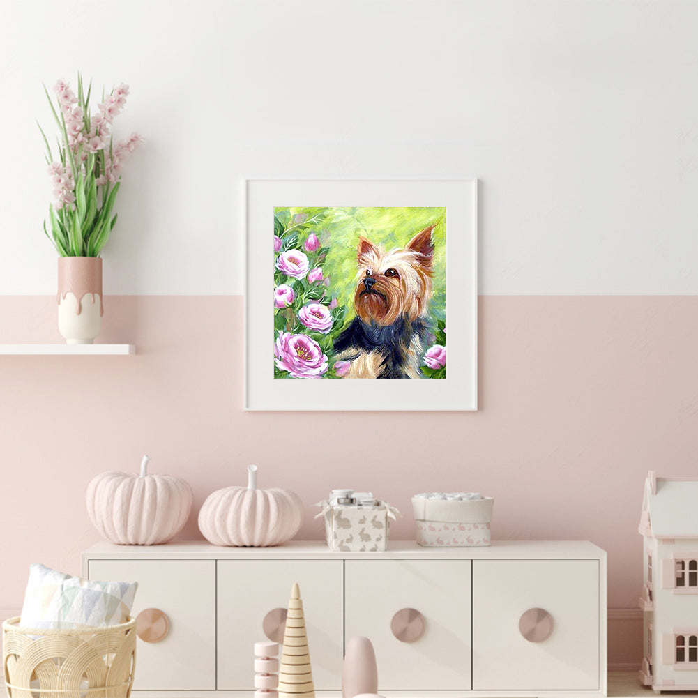 Dog - Full Round Drill Diamond Painting 30*30CM