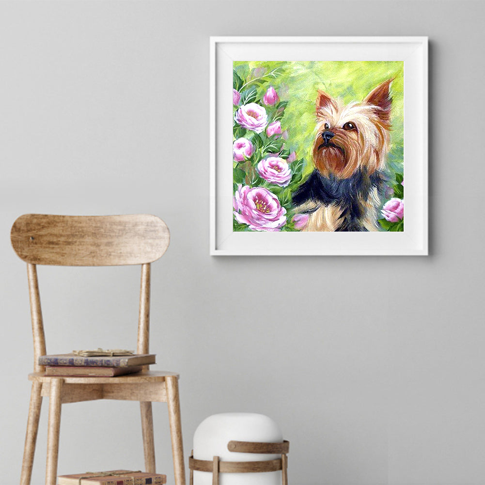 Dog - Full Round Drill Diamond Painting 30*30CM